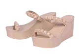 Carmen Sol nude rubber wedge heels